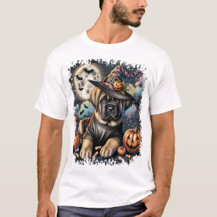 Mastiff Dog Halloween Square T-Shirt
