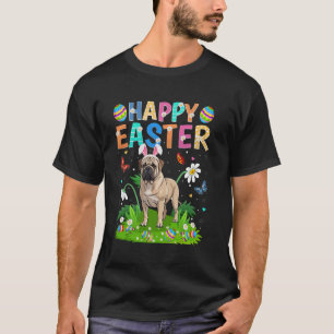 Mastiff Dog Happy Easter Egg Hunt Bunny Ear Easter T-Shirt