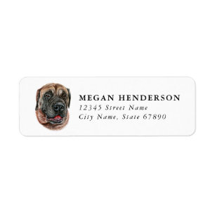 Mastiff Dog Return Address Labels