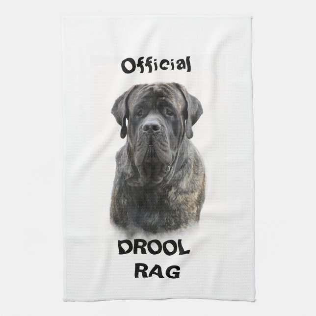 Mastiff Drool Rag Tea Towel (Vertical)