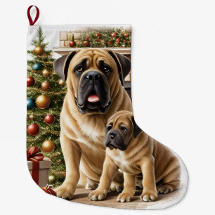 Mastiff englische Dogge Christmas Large Christmas Stocking