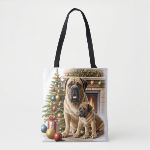 Mastiff englische Dogge Christmas  Tote Bag