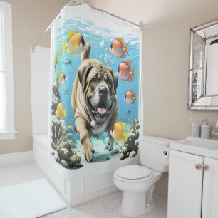 Mastiff englische Dogge im Meer Shower Curtain