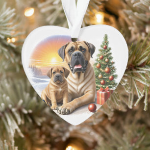 Mastiff englische Doggen Christmas  Ornament