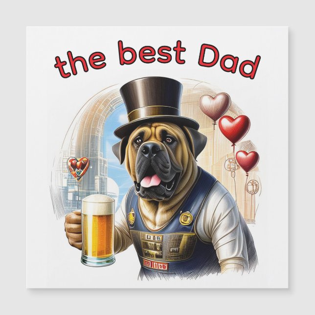 Mastiff English Mastiff best Dad Father's Day (Front)