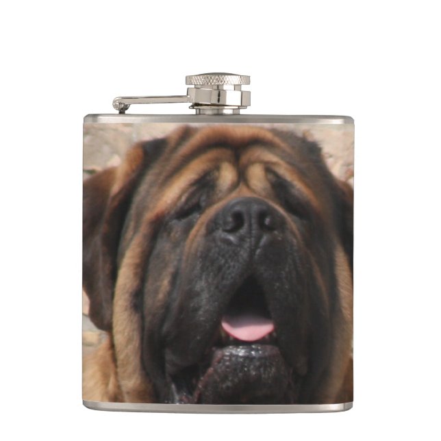 Mastiff English Mastiff Father's Day  Hip Flask (Front)