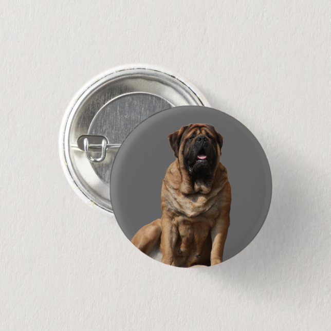 Mastiff Father's Day Best Friends  3 Cm Round Badge (Front & Back)