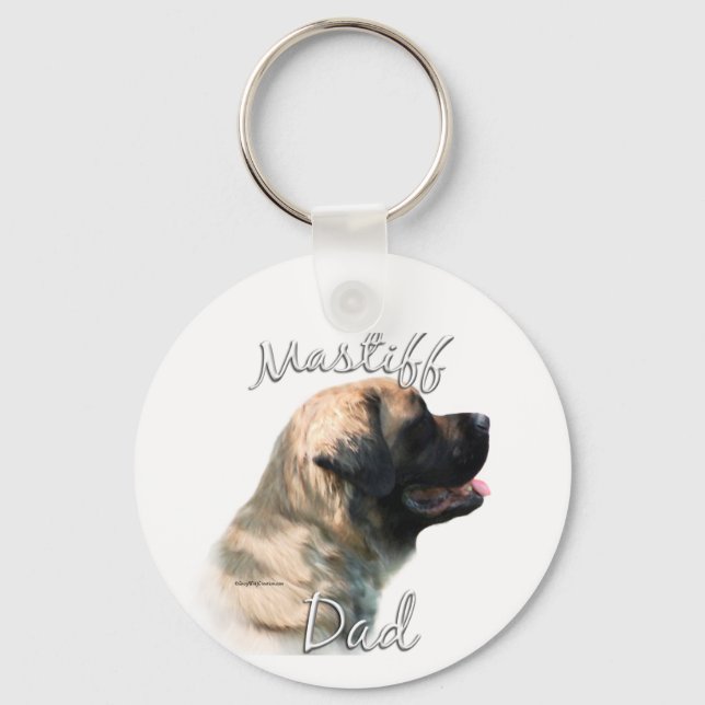 Mastiff (fluffy) Dad 2 Key Ring (Front)