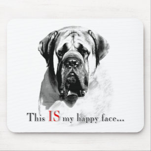 Mastiff Happy Face Mouse Pad
