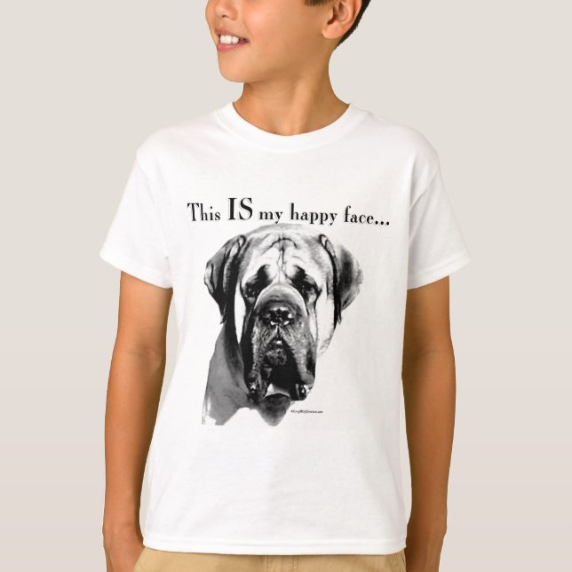 Mastiff Happy Face T-Shirt (Front)