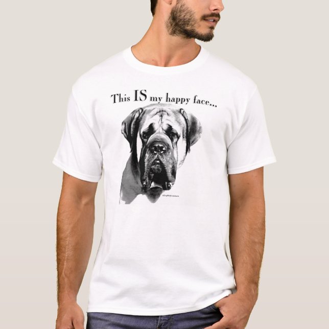 Mastiff Happy Face T-Shirt (Front)