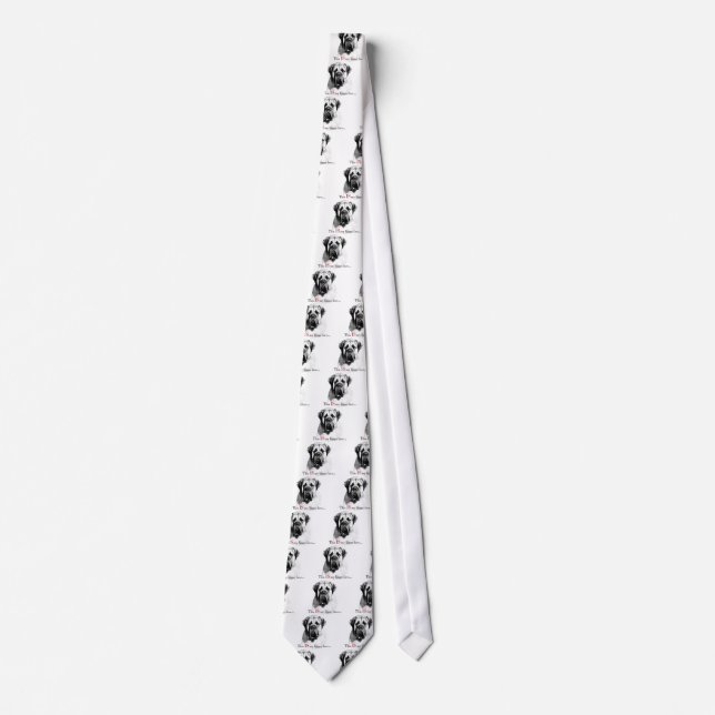 Mastiff Happy Face Tie (Front)