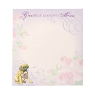 Mastiff Hearts Mum Notepad