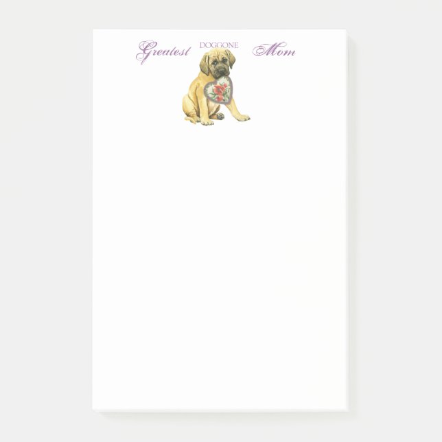 Mastiff Hearts Mum Post-it Notes (Front)