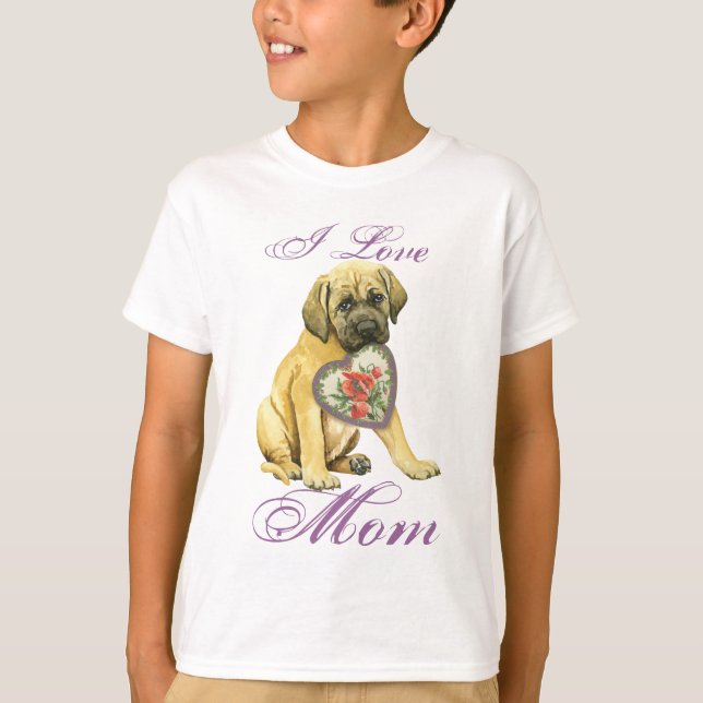 Mastiff Hearts Mum T-Shirt (Front)