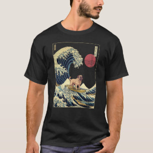 Mastiff Japanese Kanagawa Wave Surf Dog 1 T-Shirt