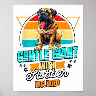 Mastiff Lover Funny Mastiff Dog Retro  Poster