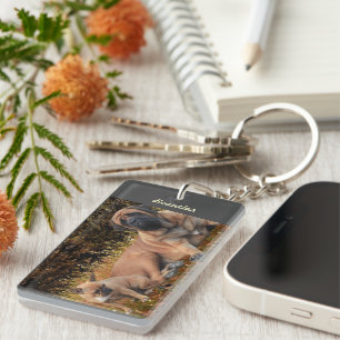 Mastiff mit französischer Bulldogge Key Ring