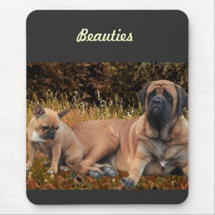 Mastiff mit französischer Bulldogge  Mouse Pad