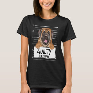 Mastiff Mugshot Guilty Dog T-Shirt