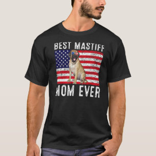 Mastiff Mum Usa American Flag Mastiff Dog Owner T-Shirt