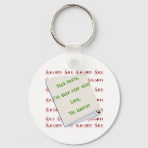 Mastiff Naughty or Nice Keychain