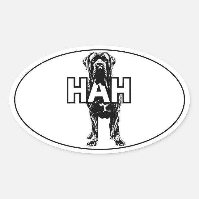 Mastiff Oval Sticker (Front)