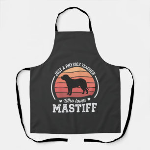 Mastiff Physics Teacher Dog Lover Apron