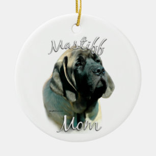 Mastiff (pup) Mum 2 Ceramic Tree Decoration