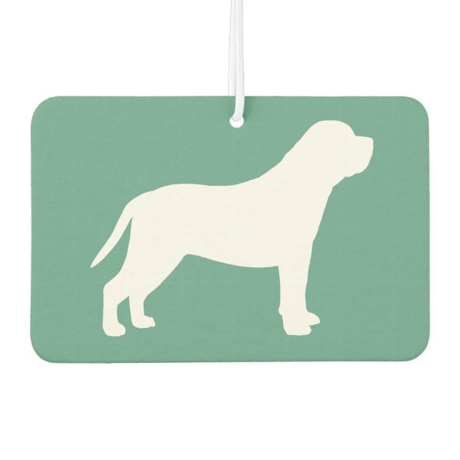 Mastiff Silhouette Car Air Freshener (Front)