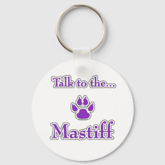 Mastiff Talk purple Keychain