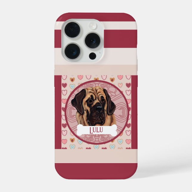Mastiff Valentine Heart iPhone 11 Pro Case  (Back)
