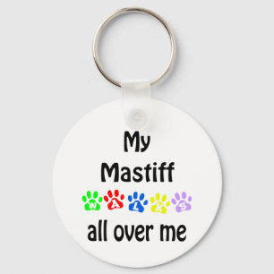 Mastiff Walks Design Key Ring