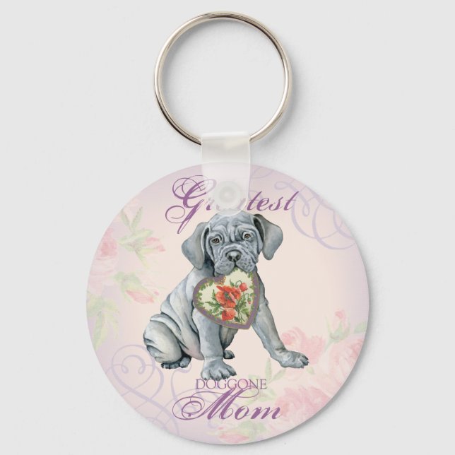 Mastino Heart Mum Keychain (Front)