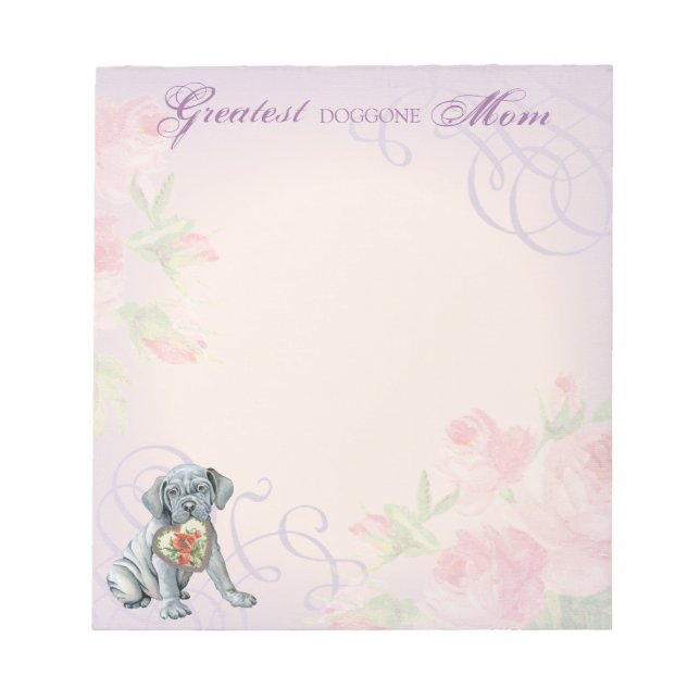 Mastino Heart Mum Notepad (Front)