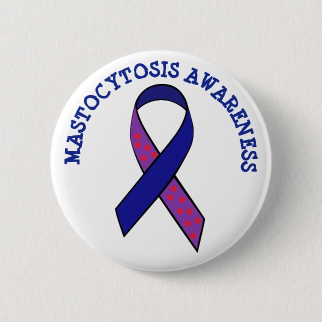 Mastocytosis Awareness Ribbon Button (Front)
