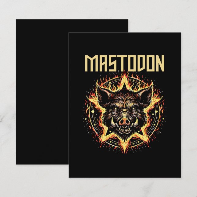 Mastodon Boar Fire Enclosure Card (Front/Back)