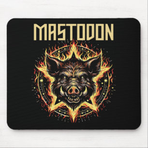 Mastodon Boar Fire Mouse Pad