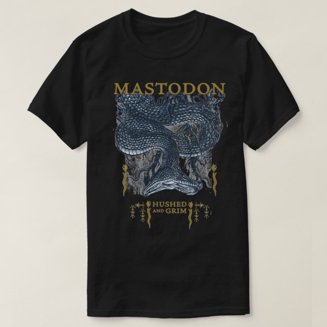 Mastodon Hushed and Grim Snake  T-Shirt (Design Front)