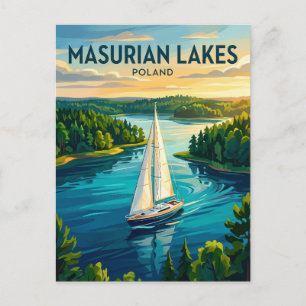 Masurian Lake District Poland Postcard
