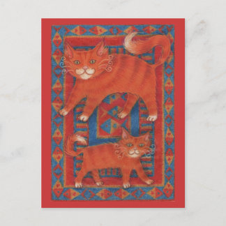 Mat Cats postcard