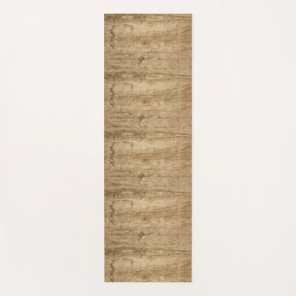 Mat with a wood pattern.