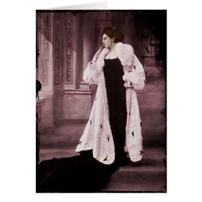 Mata Hari in White Fur Coat (Front)