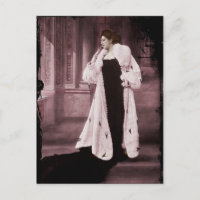 Mata Hari in White Fur Coat