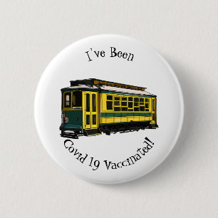 Mata trolley cartoon illustration 6 cm round badge