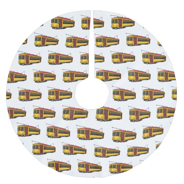 Mata trolley cartoon illustration brushed polyester tree skirt (Front)