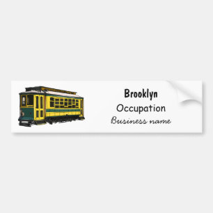 Mata trolley cartoon illustration bumper sticker