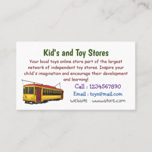 Mata trolley cartoon illustration business card
