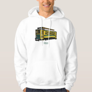 Mata trolley cartoon illustration hoodie