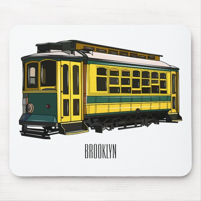 Mata trolley cartoon illustration mouse pad (Front)